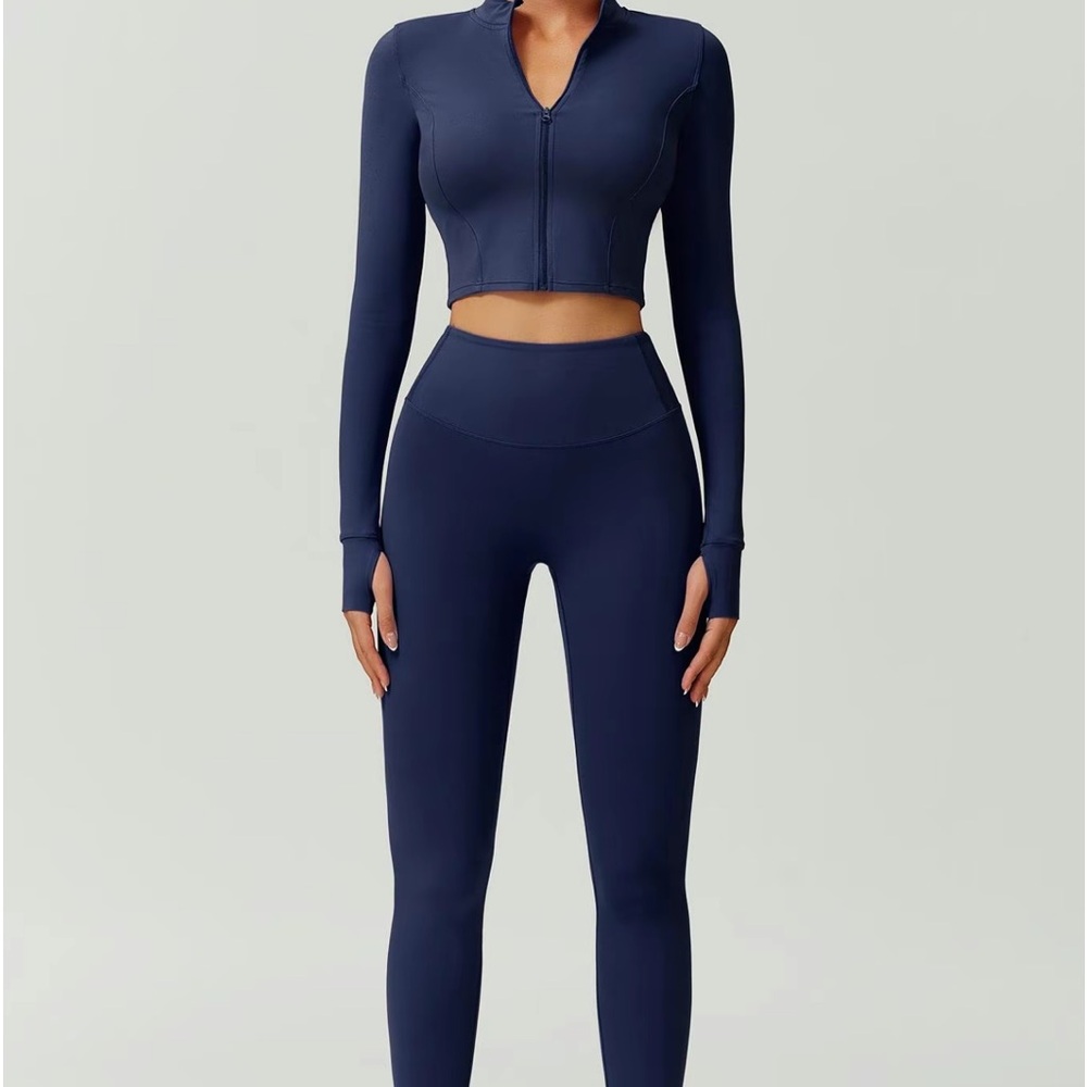 Navy Two-Piece Workout Set